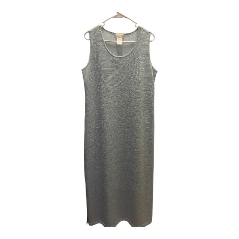 Coldwater Creek Shimmering Gray Midi Dress